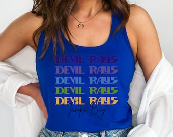 Tampa Bay Devil Rays Tank Top, Rays Throwback Next Level Brand, Runs Small, verify size and SIZE UP 2 or more!