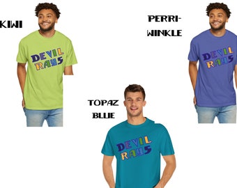 Devil Rays inclinados, Tampa Bay, colores cómodos, neón, complemento personalizado en la parte posterior disponible. Béisbol