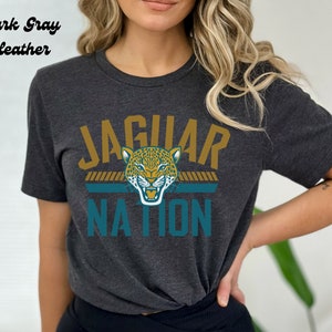 Jaguar Nation, Jacksonville Jaguars, Duval Bella Canvas 3001 Unisex,Many Color Options! Ask if you want custom name or number added to back!