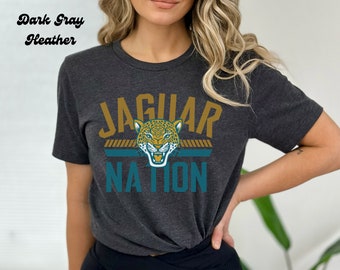 Jaguar Nation, Jacksonville Jaguars, Duval Bella Canvas 3001 Unisex,Many Color Options! Ask if you want custom name or number added to back!