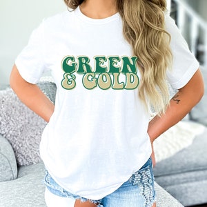 Green & Gold, USF Bulls, South Florida, Run with Us, Bella Canvas, Unisex, College, Football, Bubble Text