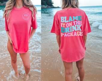 Échale la culpa al paquete de bebidas, colores cómodos, anverso y reverso, cara sonriente, ¡muchos colores para elegir! Logotipo frontal personalizado disponible. Crucero