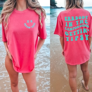 Errbody in the campground gettin&#39; tipsy, Comfort Colors, Tshirt, Camp Life, Funny, Front and back, Smiley Face, Many colors to choose from!