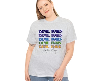 Tampa Bay Devil Rays, Gildan Unisex Heavy Cotton Tee, Size S - 5XL, Inclusive Sizing, Tampa Bay Rays,Baseball,Tampa Bay Retro,Rays Throwback