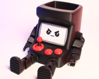 Arcade Desk Buddy Flexi – 3D‑Printed Planter & Desk Organizer for Gaming Fans