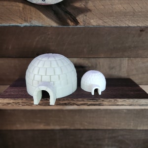 3D-gedrucktes Iglu- Architekturmodell – dekoratives Miniatur-Vitrinenstück