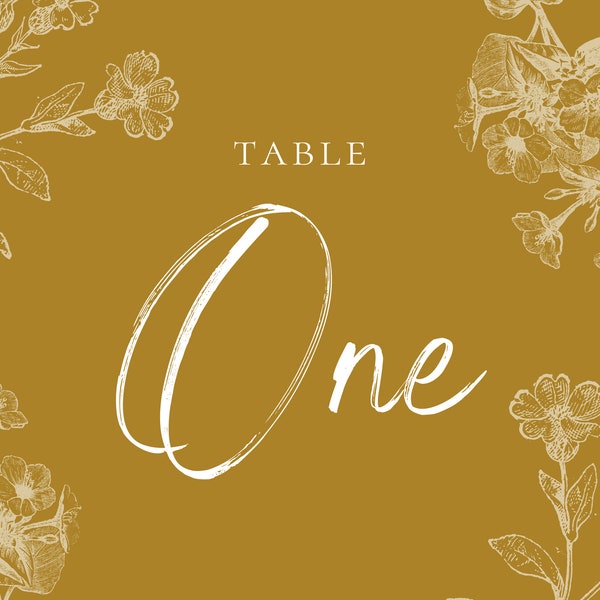 Jewel Tone Table Numbers