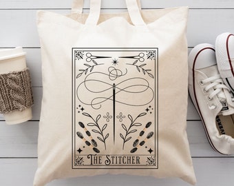 Cross Stitch Cotton Canvas Tote Bag Gift for Cross Stitcher