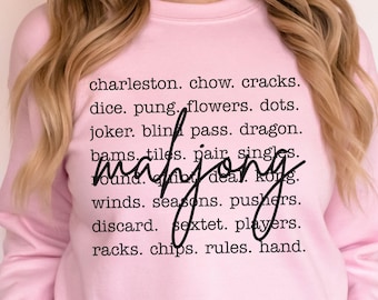 Mahjong Sweatshirt Gift for Mahjong Teacher Mahjong Player Sweater Mahjong Club Sweatshirts Mahjong Tournament Sweatshirt