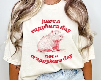 Capybara Shirt Capybara Meme T-Shirt Retro Capybara TShirt Comfort Colors T Shirt Gift for Capybara Lover Funny Capybara Shirt Kawaii Hoodie