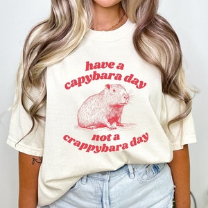Capybara Shirt Capybara Meme T-Shirt Retro Capybara TShirt Comfort Colors T Shirt Gift for Capybara Lover Funny Capybara Shirt Kawaii Hoodie