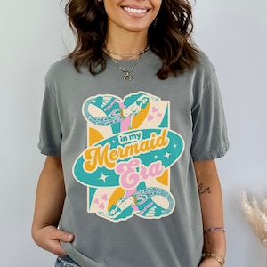 In My Mermaid Era T-Shirt Mermaid Comfort Colors T Shirt Retro Mermaid TShirt Vintage Mermaid Shirt Mermaid Tarot Card Shirts Mermaidcore