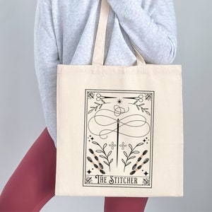 Cross Stitch Cotton Canvas Tote Bag Gift for Cross Stitcher image 2