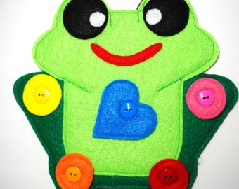 FROG Felty: Learn to Button Activity Board (only 2 left)