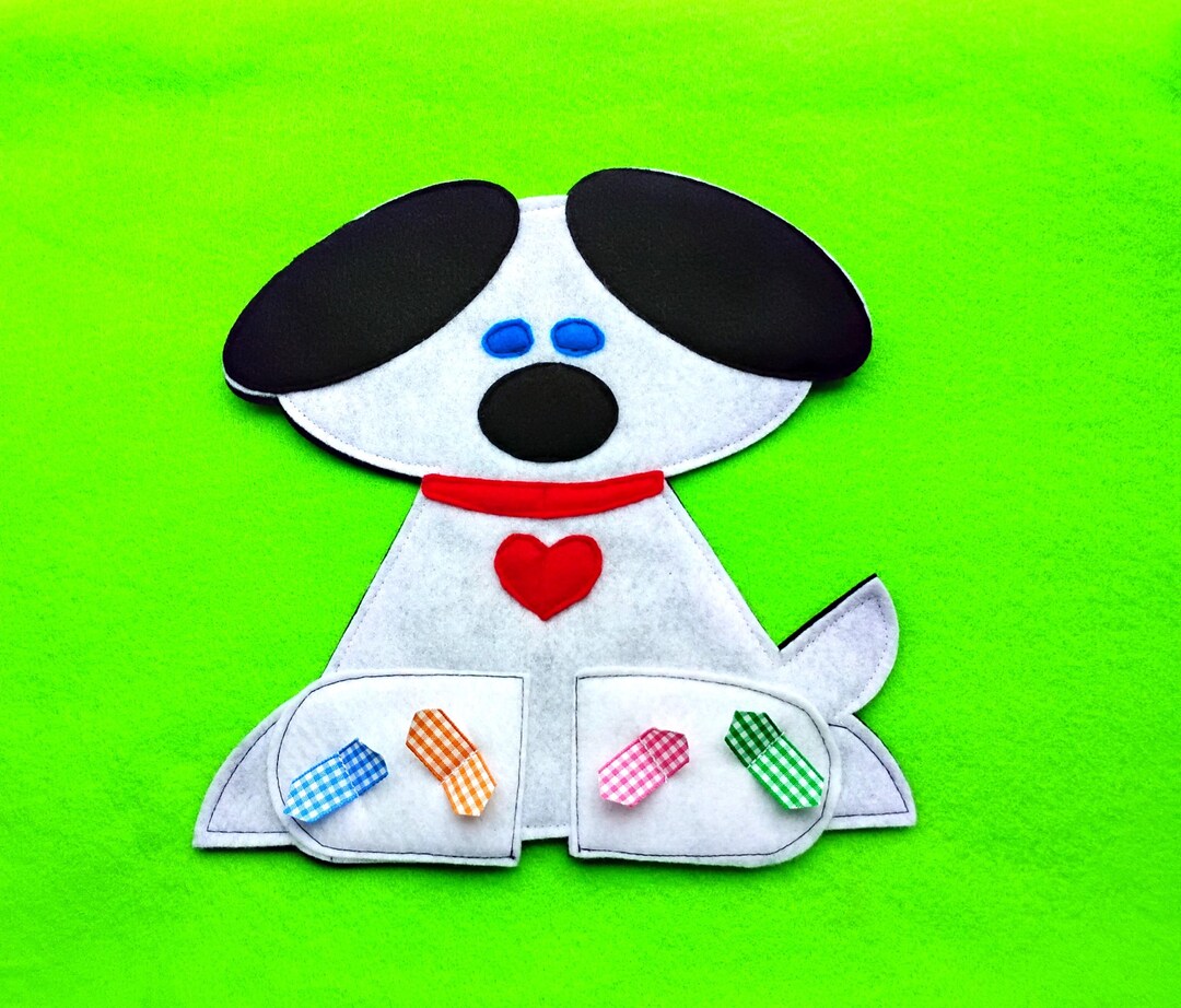 Adopt ME! Ribbons & Felt PUPPY DOG: Teach Colors and Counting - Etsy