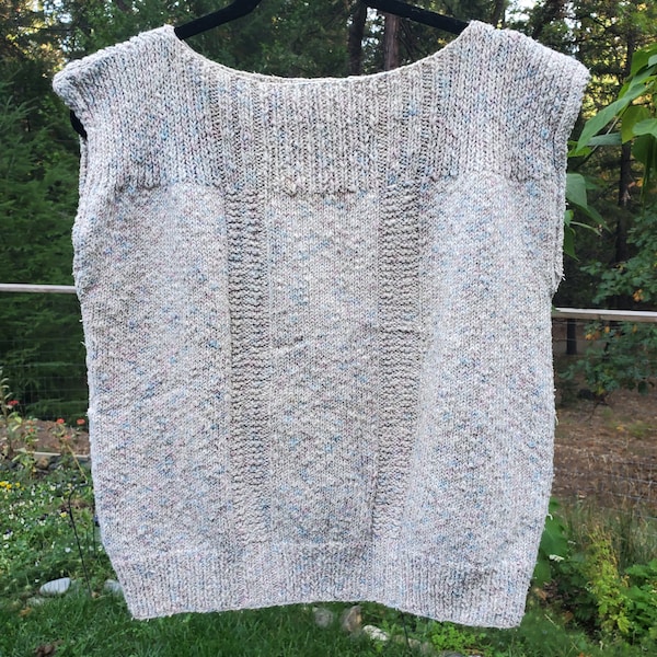 Vintage Handmade knitted Confetti Sweater Vest M