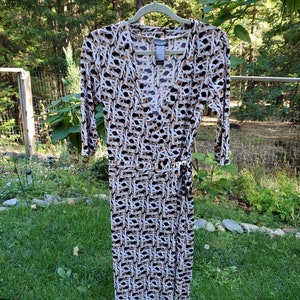 knee length dresses for ladies Wrap Dress - Black Dot