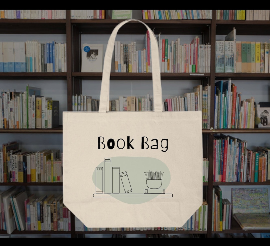 Book Tote Bag Bookish Tote Bag Library Bag Teacher Bag Canvas Tote Book