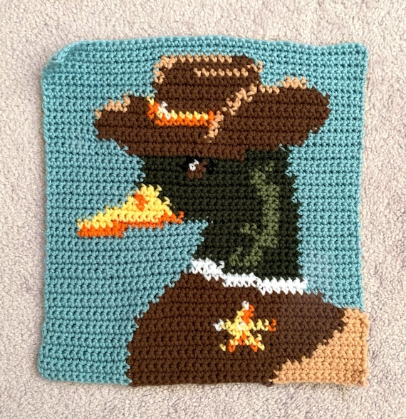 Sheriff Mallard Crochet Tapestry Wall Hanging - digital pattern download