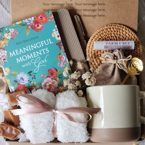 Women's Christian devotional box with journal/cozy gift/college care package/birthday/thank you/encouragement/thinking of you/Get Well Soon bild 1