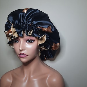 women luxury silky satin, reversible satin bonnet , Silk sleep scarf, satin bonnet, hair care gift sleeping bonnet, night cap, gift for her