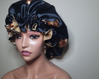Satin soyeux de luxe pour femmes, bonnet réversible en satin, écharpe de nuit en soie, bonnet en satin, bonnet de nuit cadeau soin des cheveux, bonnet de nuit, cadeau pour elle