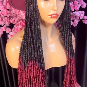 Hat wig| Hat with braids attached |Braided wig Hat for women | wig hat | wig cap| Handmade braided hat wig |Wig Hat |Federo locs wig|capwigs