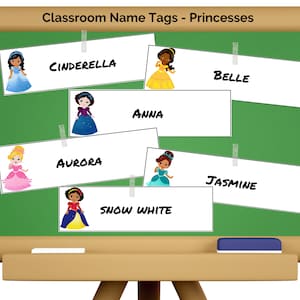 Classroom Name Tags, Kid Name Tags, Princess Name Tags, Name Tags for Teachers, Teacher Resources, Printable Name Tags