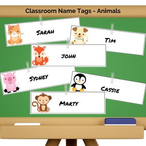 Classroom Name Tags, Animal Theme Name Tags, Name Tags for Babies, Name tags for Toddlers, Animal Name Tags, Teacher Resources