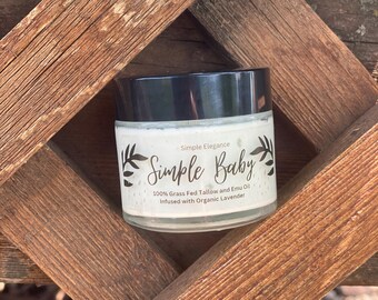 Simple Lavender Balm; Clean Moisturizer; Infused Tallow with Emu Oil
