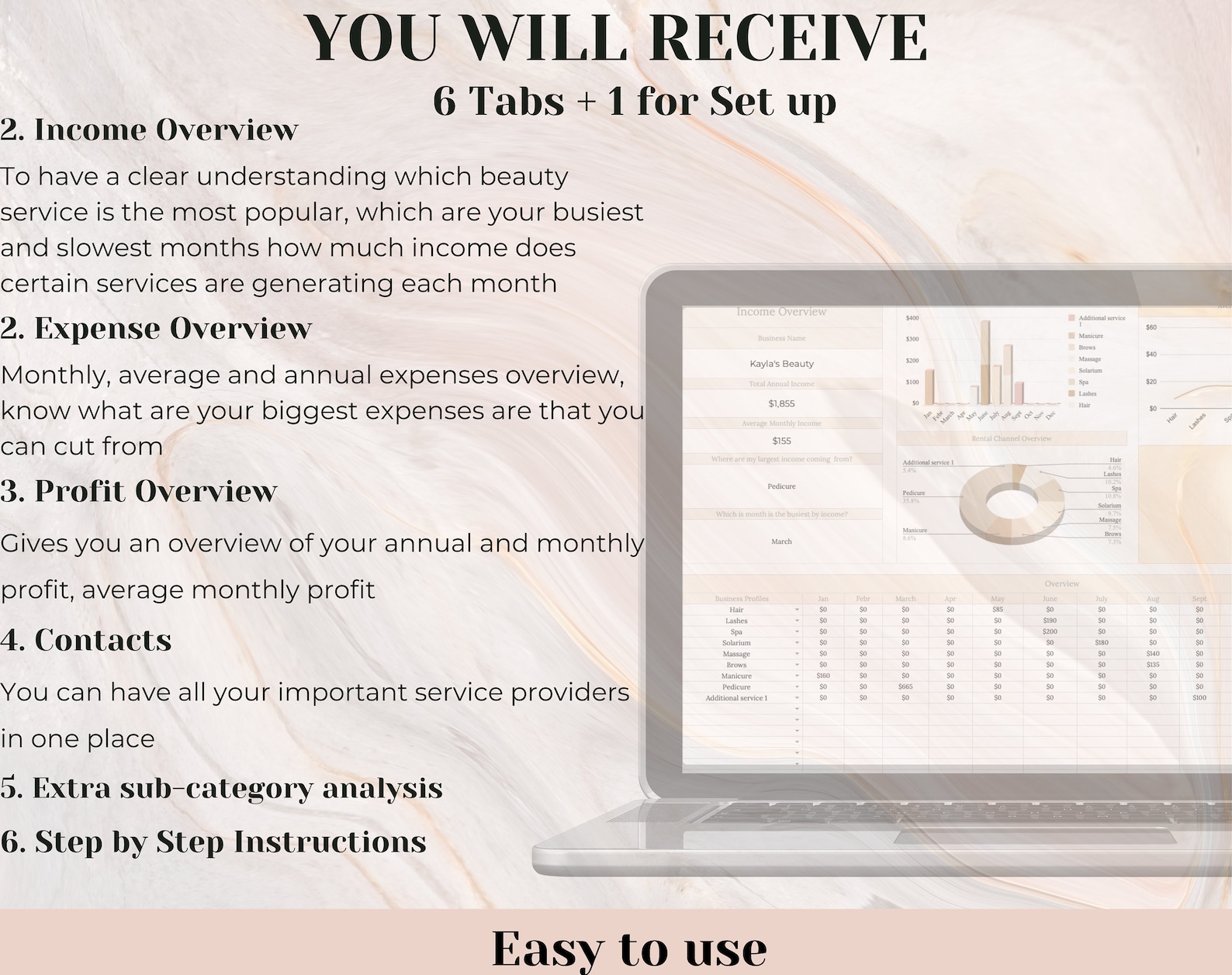 Nail Business Bookkeeping Beauty Nail Tech Lash Tech Business Planner ...