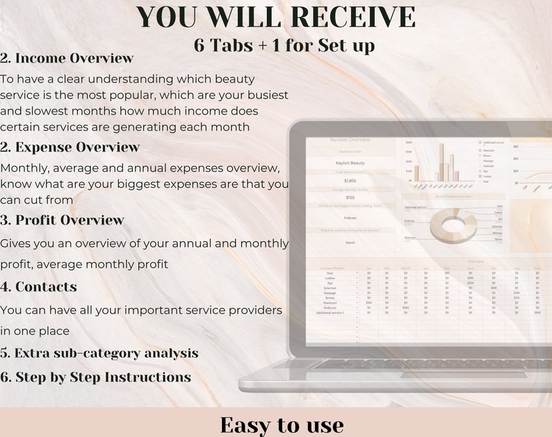 Nail Business Bookkeeping Beauty Nail Tech Lash Tech Business Planner