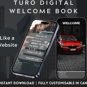 Turo Welcome Book Template Turo Guest Book Guest Book Template Turo Rules Car Rental - Clickable and Customisable