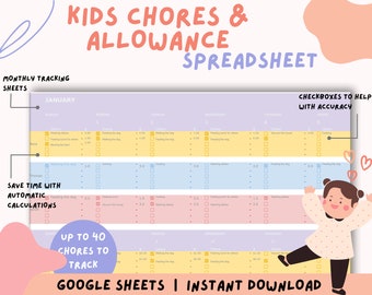 Kids Allowance Tracker Calendar - Empower Your Little Ones with Responsibility and Financial Know-How