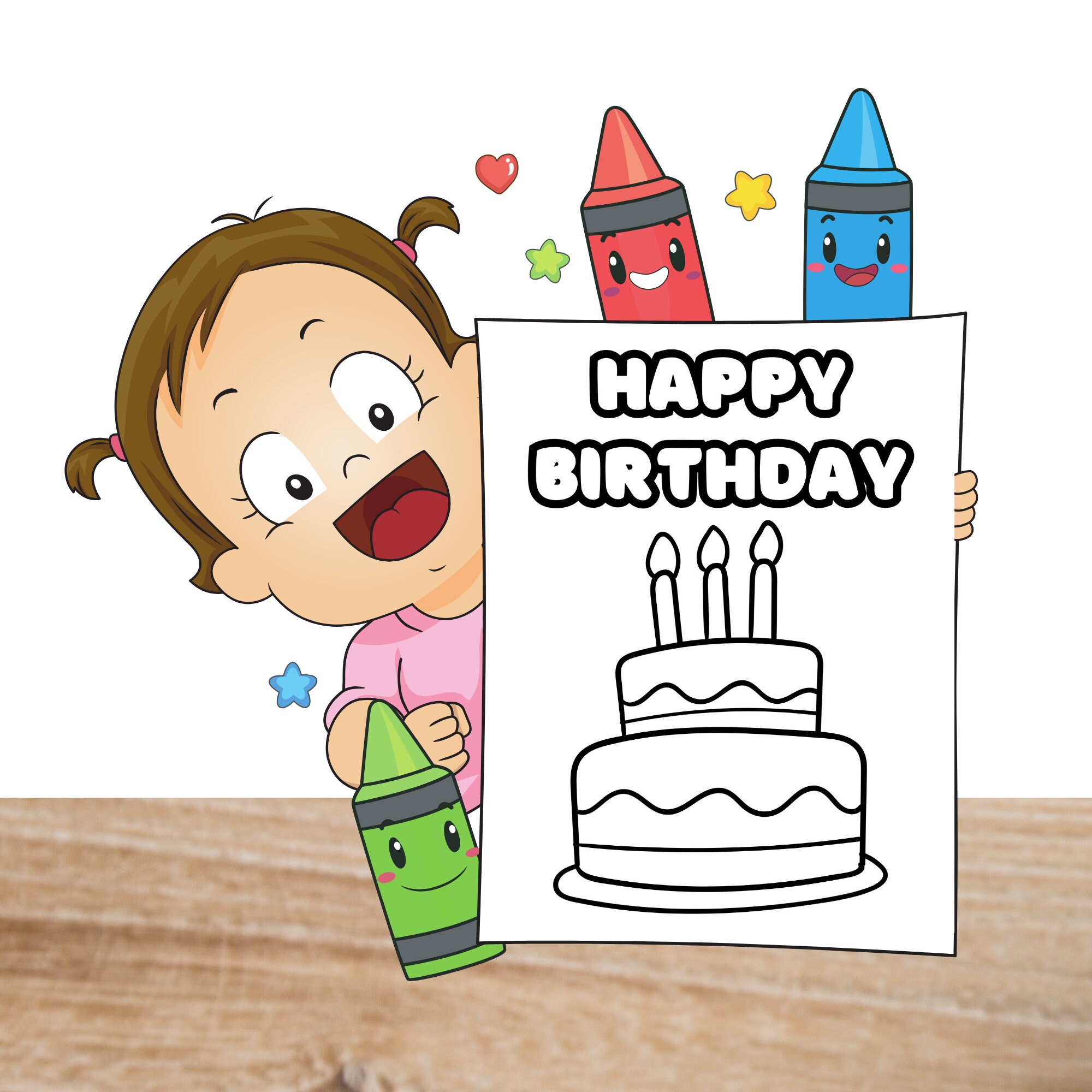 Personalized Birthday Coloring Pages for Toddlers, Kids, Printable ...