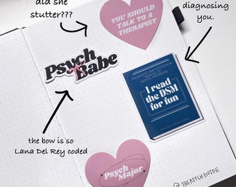Psychology Major Sticker Pack | Funny Psych Student Stickers