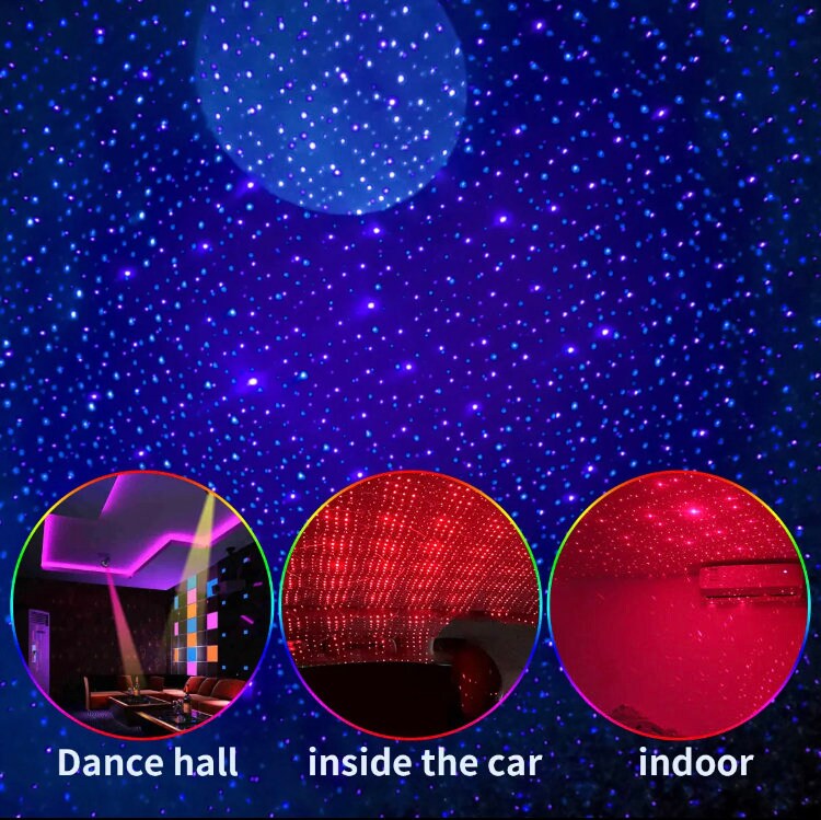 Car Night Light Accessories USB Atmosphere Star Sky Lamp Ambient Star