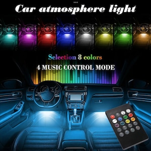 Lumière de châssis de voiture, 4/6 pcs Smart Neon Accent Kit de bandes  d'éclairage LED Dream Light pour voitures avec contrôle d'application 16