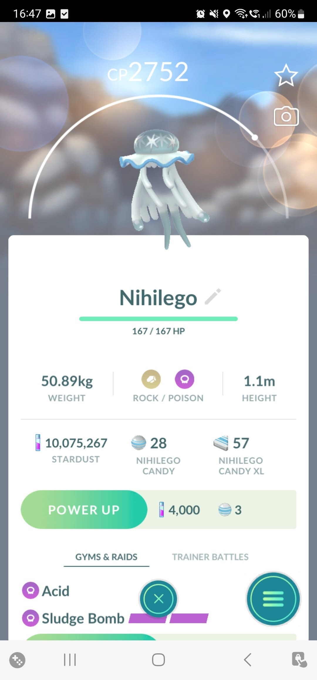 PoKéMon Go Shiny Nihilego - P”T C have 80k stradust - Available