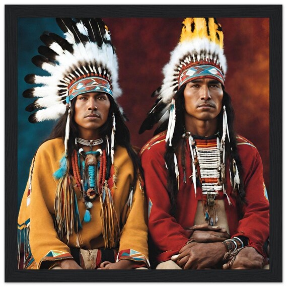Chief of the Land, Native American Heritage | Canvas Gallery Wrap Wall Art,  Abstract Art, Native American Culture, War Paint, Great Warrior