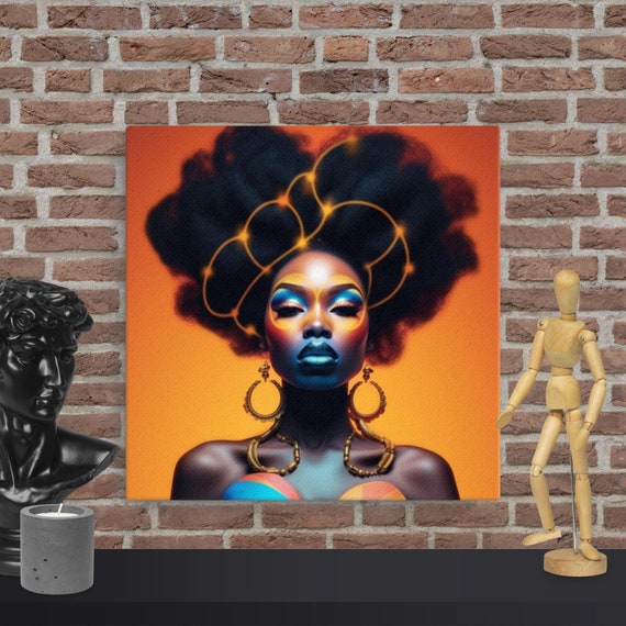 Cool Woman with fashionable cloth-Hot with Afro Hair| Modern Wallart| wallart lover | Modern Portrait Print | Home Decor | Gift for her