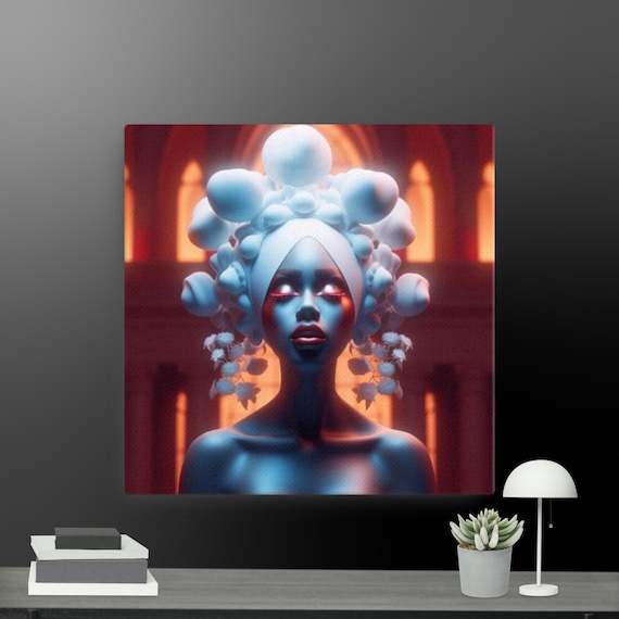 African American Woman AI Art Digital Download, Royalcore Aesthetic, Melanin Princess, Royalty Artwork, Woman Face Art, wall art lover
