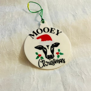 Mooey Christmas Acrylic Ornament