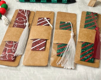 Christmas Glitter Resin Bookmarks