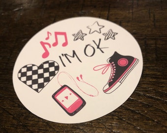 I&#39;m OK Emo Sticker