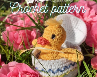 Schema all'uncinetto per pulcino e uovo di Pasqua