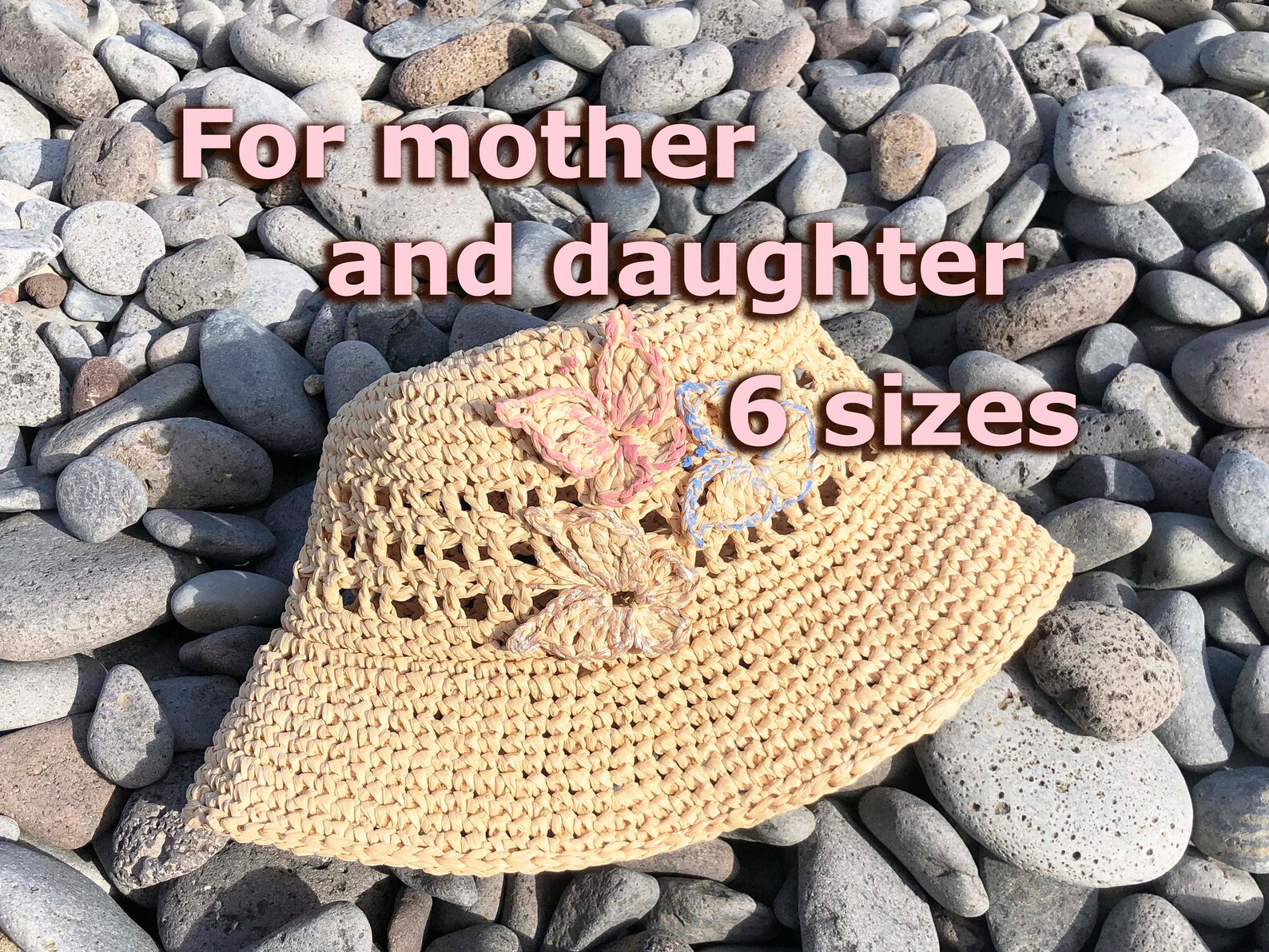Crochet Raffia Bucket Hat Pattern | PDF Video Tutorial | 6 Sizes From ...