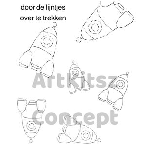Juguetes de cuero | dibujo Dibujo paso a paso | archivo digital | página para colorear | pasos | trazar la línea de puntos