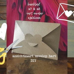 DIY-Herz-Umschlag-Vorlage | A6 und A7 | Muttertag, Hochzeitstag, Verlobung, Liebesbrief | Postkartenumschläge DIY Scrapbook Handmade Unique