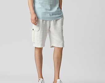 Pure Ramie Men's Shorts | Deep Side Pockets | 3 Colors | Better Than Linen | Eco-Friendly | Handcrafted in China | S–XXL